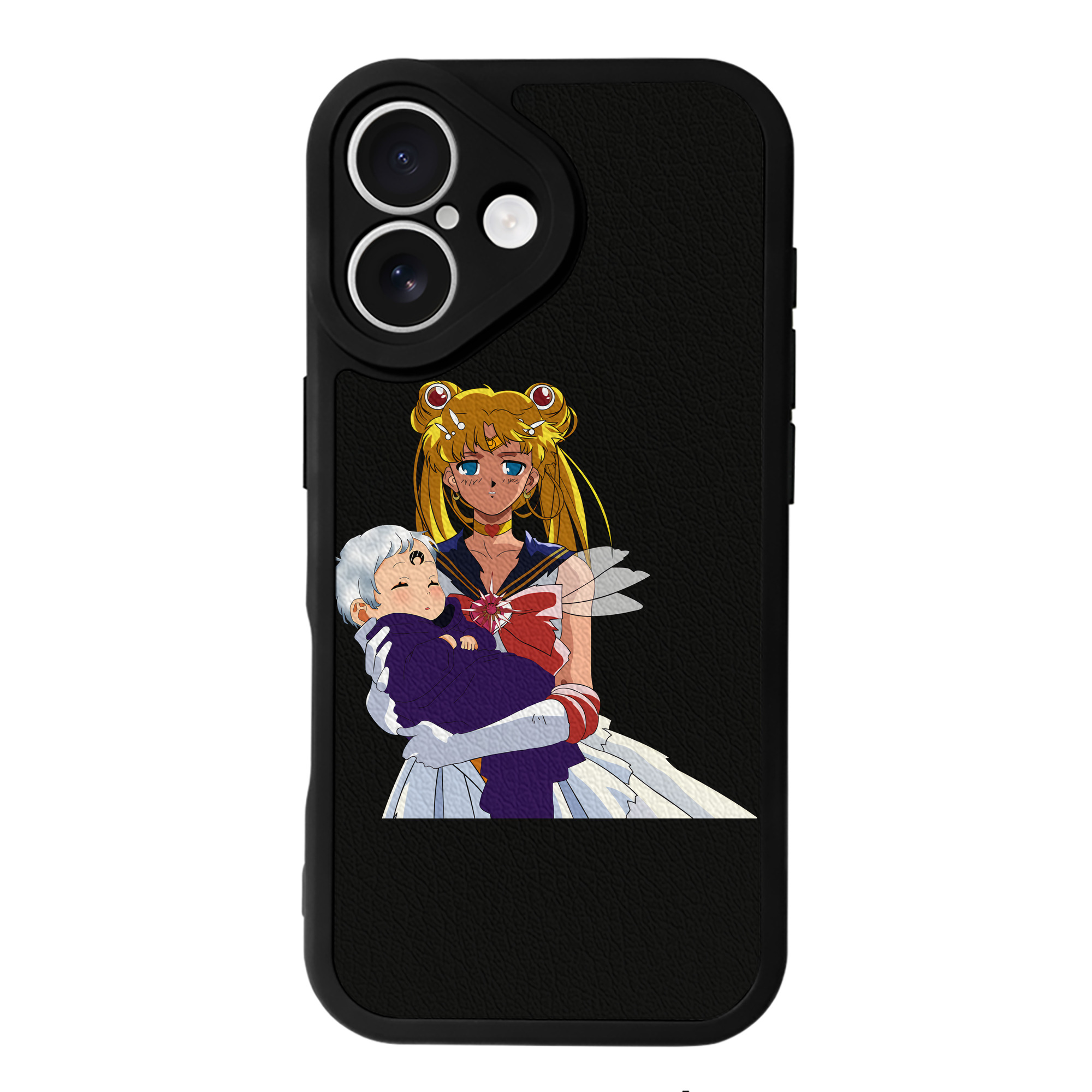（画像用） 美少女戦士セーラームーン 月野 うさぎ つきの うさぎ Sailor Moon Tsukino Usagi 【iPhone 16シリーズ対応】シリコンスマホケース（レザー調） 材質：シリコン
